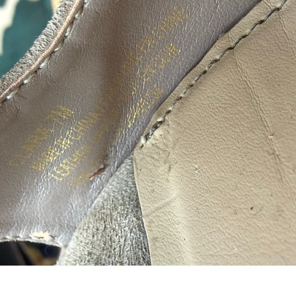SAKS FIFTH AVENUE CLara Tan Suede Lace Up Heels Pumps Shoes 7 - Picture 4 of 5